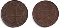 Weimarer Republik 4 Pfennige DEUTSCHES REICH 4 Reichspfennig 1932 E (J.315) ss-vz -