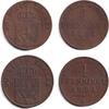 Altdeutschland 4 Pfennige Lot: Preussen 2x 4 Pfenninge 1858 A + 1864 A f.ss -