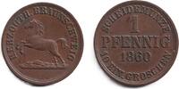 Altdeutschland 1 Pfennig Braunschweig 1859 ss-vz -