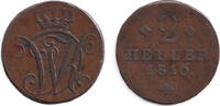 Altdeutschland 2 Heller Hessen Kassel 1816 ss selten -