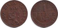 Altdeutschland 1 Heller Hessen Kassel 1863 ss+ -