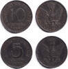 Alle Welt 5 10 Fenigow Lot 2x POLEN 5 + 10 Fenigow 1917 FF ss-vz -