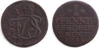 Altdeutschland 1 Pfennig Sachsen Weimar und Eisenach Pfennig 1754 ss- -