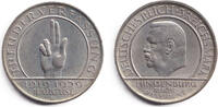 Weimarer Republik 3 Mark DEUTSCHES REICH 3 Reichsmark (Schwurhand) 1929 D (J.340) vz-st -