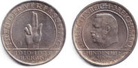 Weimarer Republik 3 Mark DEUTSCHES REICH 3 Reichsmark (Schwurhand) 1929 D (J.340) vz-st -