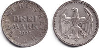 Weimarer Republik 3 Reichsmark DEUTSCHES REICH 3 Mark 1925 D (J.312) ss selten -