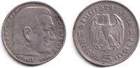 Drittes Reich 5 Mark DEUTSCHES REICH 5 Reichsmark 1935 E (J.360) ss+ -