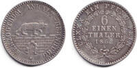 Altdeutschland 1/6 Taler Anhalt Bernburg 1/6 Taler 1862 A ss-vz -