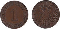Deutsches Kaiserreich 1 Pfennig DEUTSCHES REICH 1 Pf. (J.10) 1909 J f.vz -