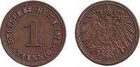 Deutsches Kaiserreich 1 Pfennig DEUTSCHES REICH 1 Pf. (J.10) 1913 E vz-st -