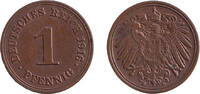 Deutsches Kaiserreich 1 Pfennig DEUTSCHES REICH 1 Pf. (J.10) 1916 E vz-st -