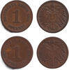 Deutsches Kaiserreich 1 Pfennig Lot: DEUTSCHES REICH 2x 1 Pf. (J.10) 1895 F+G ss -