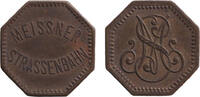 Medaillen Notgeld Token Wertmarke Sachsen MEISSEN Wertmarke Strassenbahn o.J. (1899-1914) f.vz selten -