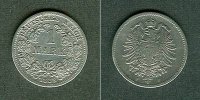 Deutsches Kaiserreich 1 Mark Deutsches Reich 1883 F (J.9) s-ss selten! -