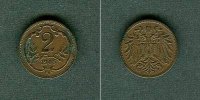 Österreich & Ungarn 2 Heller Österreich Ungarn Kaiserreich 1905 vz selten -