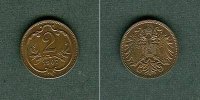 Österreich & Ungarn 2 Heller Österreich Ungarn Kaiserreich 1907 ST -