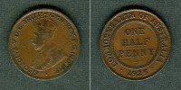 Alle Welt 1/2 Penny AUSTRALIEN One Half Penny 1925 ss+/vz -