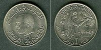 Alle Welt 1 Dinar TUNESIEN 1976 f.stgl. -