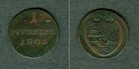 Löwenstein Wertheim Löwenstein Wertheim 1 Pfenning 1804 LM (statt LW) ss selten!
