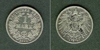 Deutsches Kaiserreich 1 Mark Deutsches Reich 1892 G ss+/ss selten! -