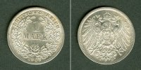 Deutsches Kaiserreich 1 Mark Deutsches Reich 1905 D vz-stgl. -