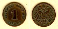 Deutsches Kaiserreich 1 Pfennig DEUTSCHES REICH (J.10) 1893 F ss+ -