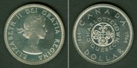 Alle Welt 1 Dollar CANADA / KANADA 1964 Quebec SILBER vz-st (PP) selten -