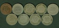10 Pfennige 1874-1901 Deutsches Kaiserreich Lot: DEUTSCHES REICH  9x 10 Pfennig  [1874-1901] 