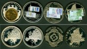 Medaillen Notgeld Token 1 DM Lot: DEUTSCHLAND 4x Medaille Abschied Deutsche Währung 2001 ST -