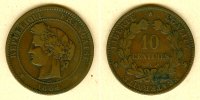 Alle Welt 10 Centimes FRANKREICH 1884 A s-ss -