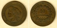 Alle Welt 10 Centimes FRANKREICH 1891 A f.ss -