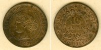 Alle Welt 10 Centimes FRANKREICH 1895 A vz -