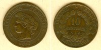 Alle Welt 10 Centimes FRANKREICH 1896 A ss -