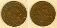 Alle Welt 10 Centimes FRANKREICH 1912 ss+ -