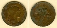 Alle Welt 10 Centimes FRANKREICH 1901 s+ -