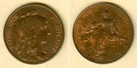 Alle Welt 10 Centimes FRANKREICH 1913 vz-st -