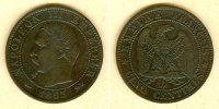 Alle Welt 5 Cent FRANKREICH 5 Centimes 1853 D ss+ -