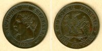 Alle Welt 5 Cent FRANKREICH 5 Centimes 1855 A ss-vz -
