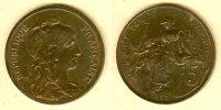 Alle Welt 5 Cent FRANKREICH 5 Centimes 1899 vz+/vz- -