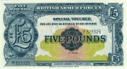 Banknoten 5 Pound Großbritannien / Great Britain Militärgeld 5 Pfund / 5 Pounds #M23 1950 I -