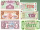 Banknoten 50 New Pence Lot: Großbritannien / Great Britain 6x Militärgeld I -