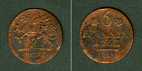 Rostock Mecklenburg Stadt Rostock 6 Pfenning 1761 IHB s-ss