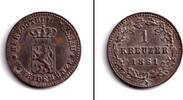 Altdeutschland 1 Kreuzer Nassau 1 Kreuzer 1861 vz-st -