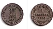 Altdeutschland 1 Kreuzer Nassau 1 Kreuzer 1861 f.vz -