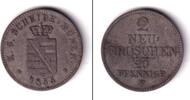 Altdeutschland 2 Groschen Sachsen 2 Neugroschen (20 Pfennige) 1855 F ss -