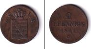 Altdeutschland 2 Pfennig Sachsen 2 Pfennige 1841 G ss -