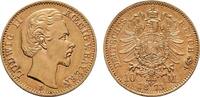 Bayern 10 Mark 1873, D. Ludwig II., 1864-1886. Fast Stempelglanz/Stempelglanz