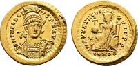 RÖMISCHE KAISERZEIT Theodosius II., 408-450. AV-Solidus 440-441, Constantinopel. Vorzüglich