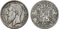 BELGIEN 50 Centimes Leopold II., 1865-1909. Bild