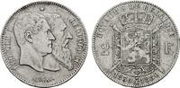 BELGIEN 2 Francs Leopold II., 1865-1909. Bild